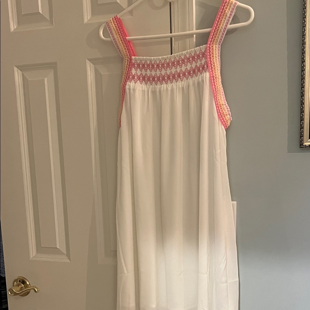 Pink Lily White Dress - never worn